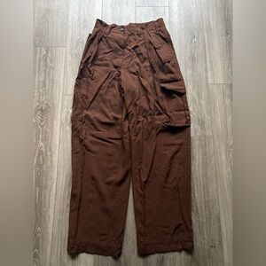 Dries Van Noten Brown Cargo Pants Relaxed Fit